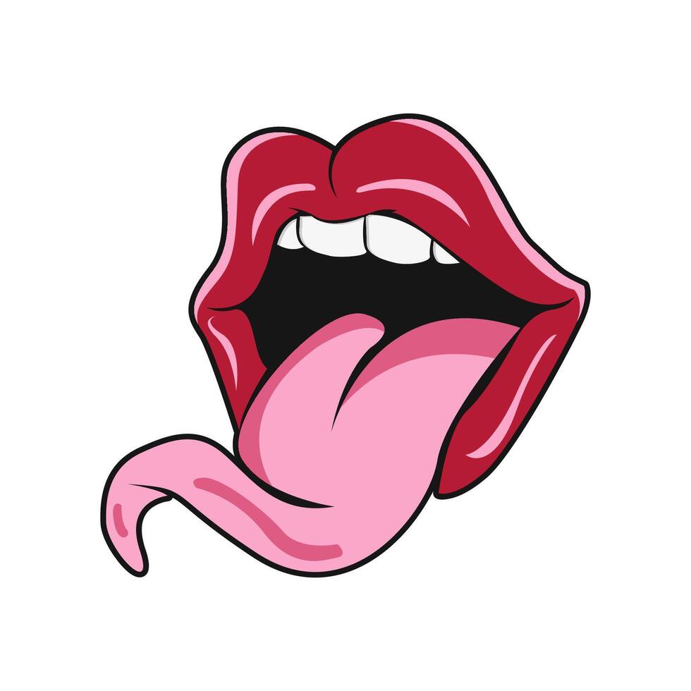 Tongue Sticking Out Cartoon Image vector