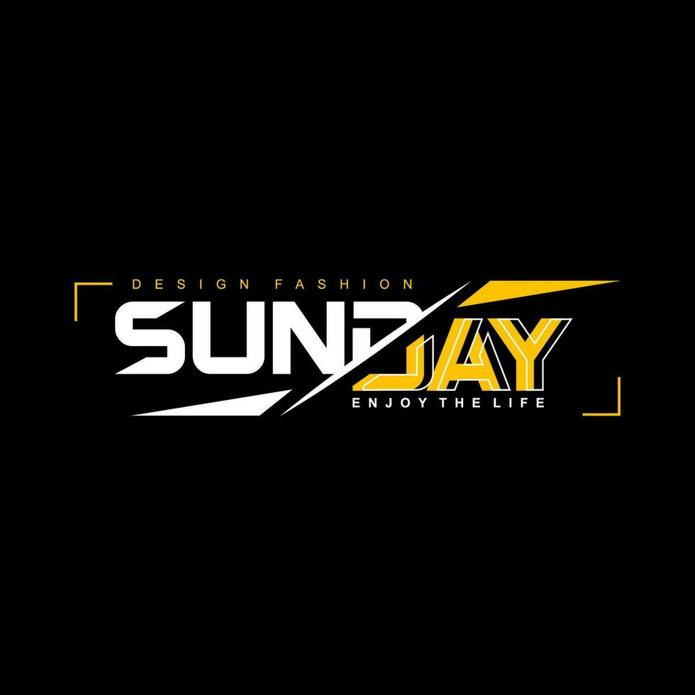 cool sunday text design suitable for t-shirt screen printing and others vector