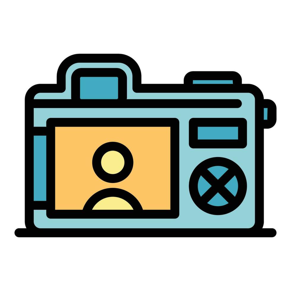 Man photo icon vector flat