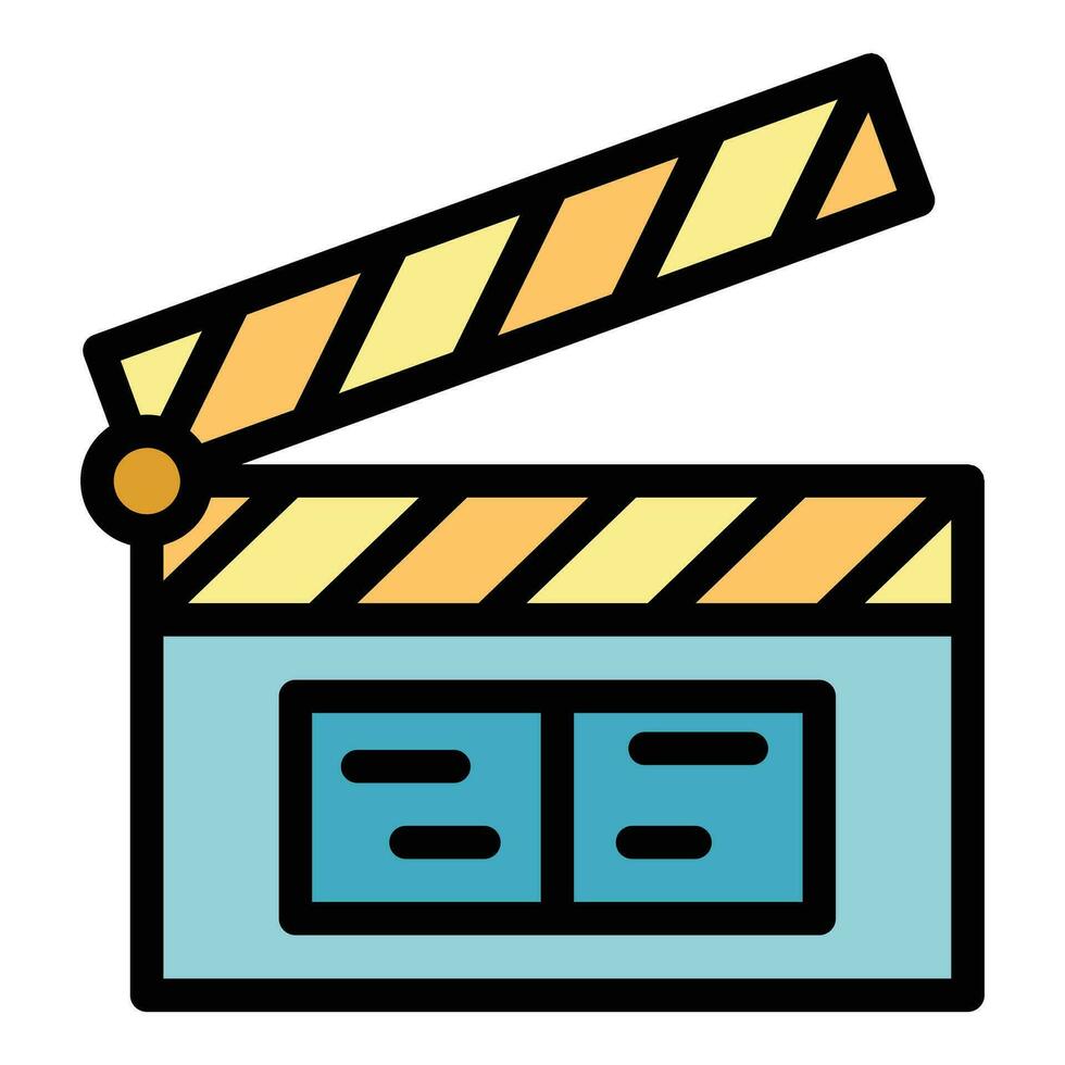 Clapper icon vector flat
