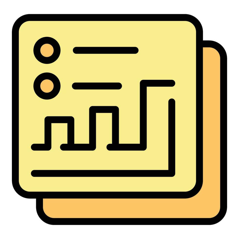 Data chart icon vector flat