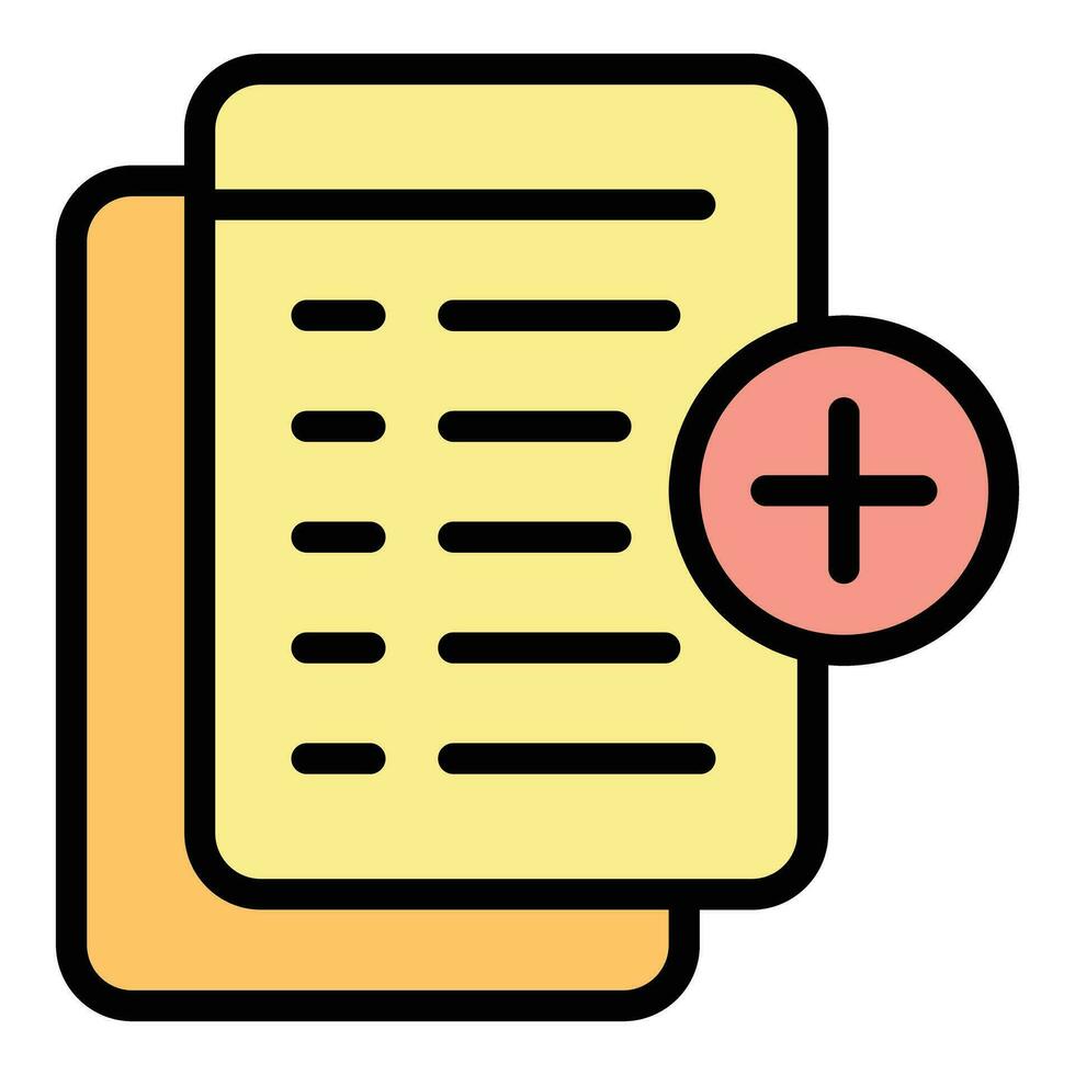 Plus study case icon vector flat