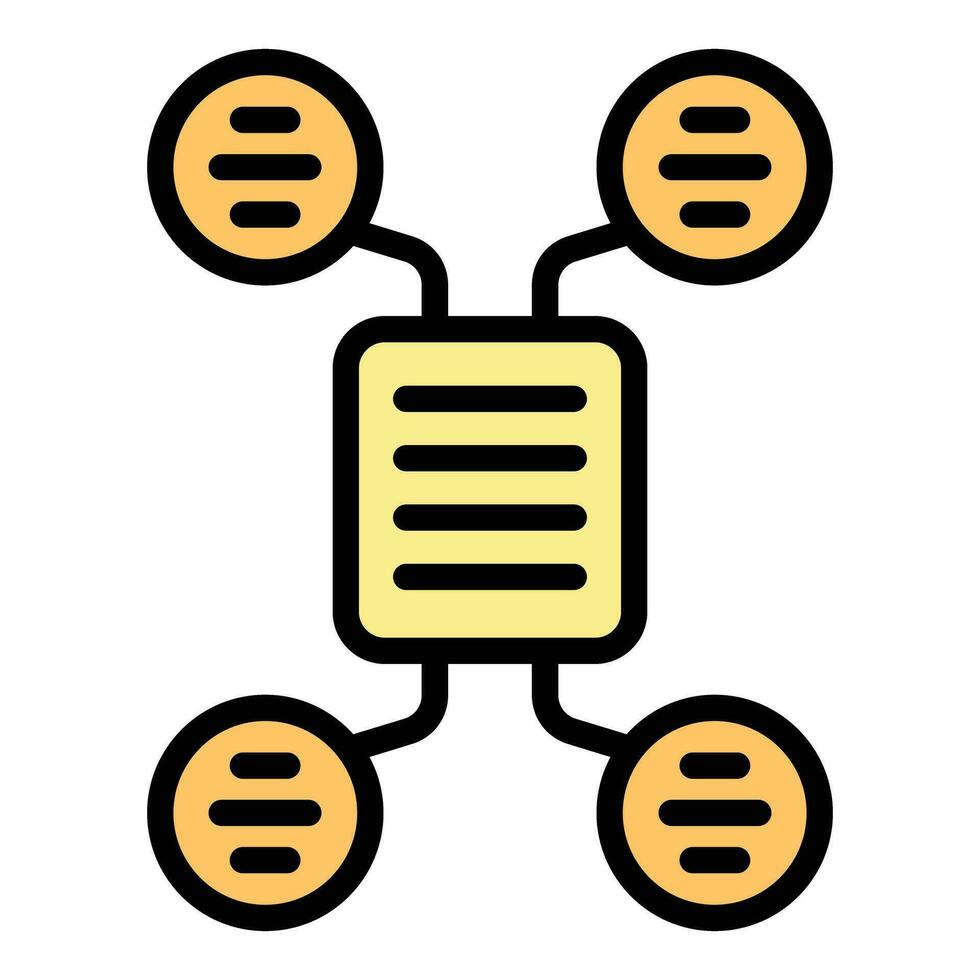 Scheme data icon vector flat