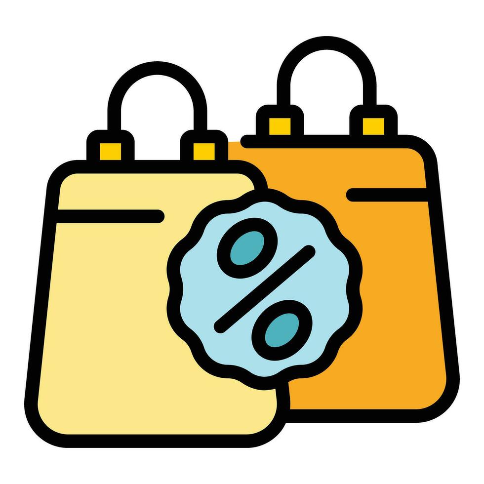 Sale bags icon vector flat
