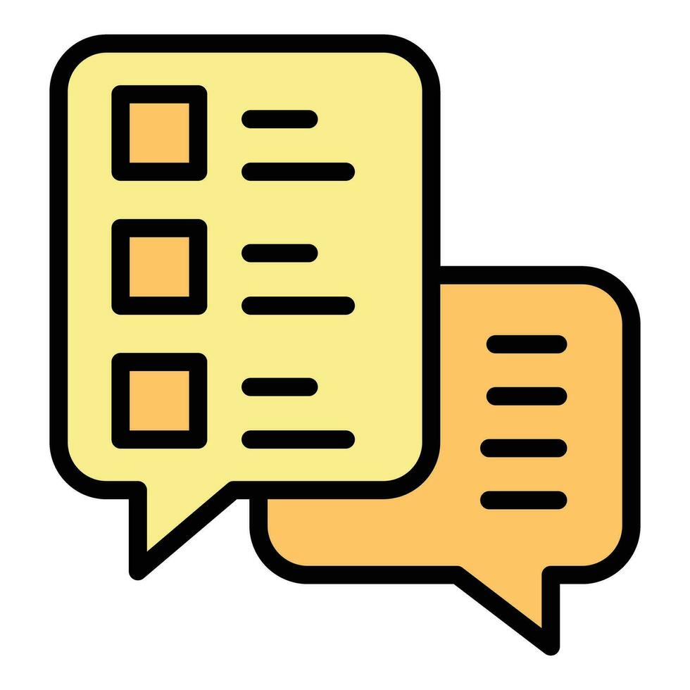 Online study chat icon vector flat