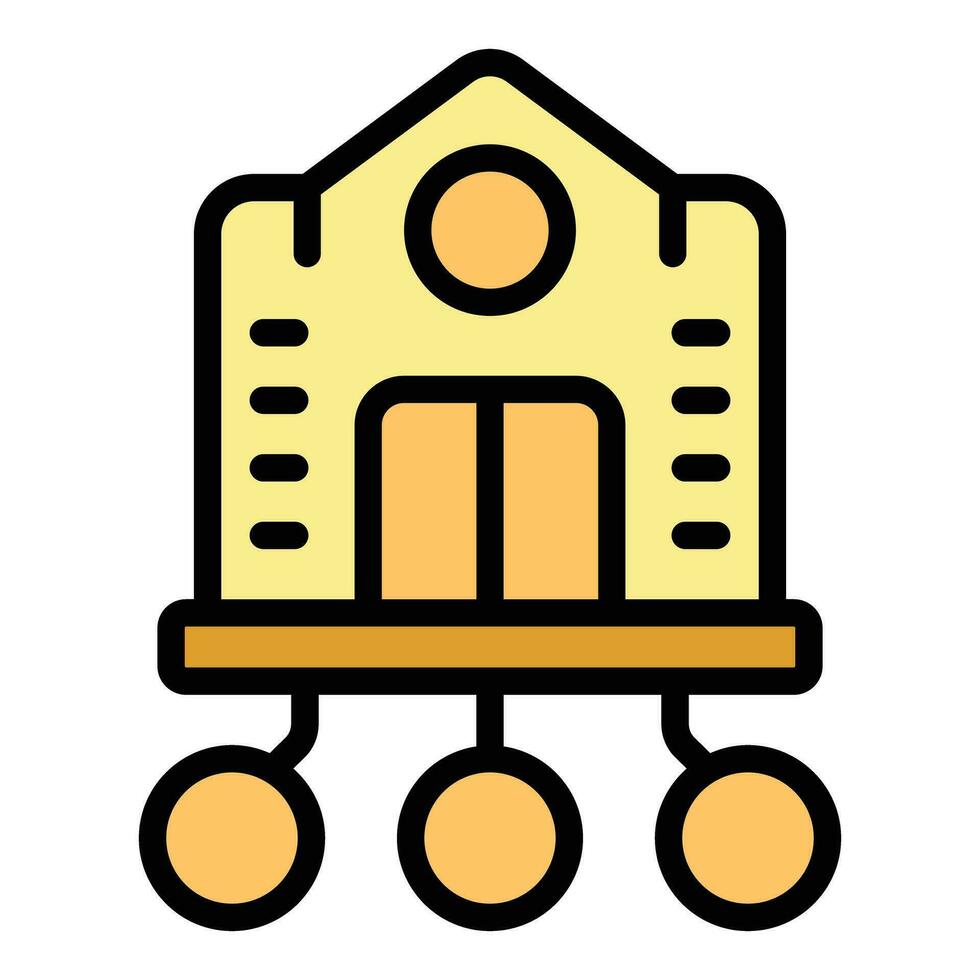 Digital school icon vector flat