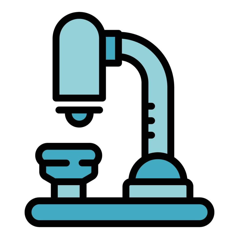 estudiante microscopio icono vector plano