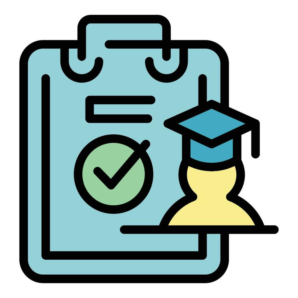 Student clipboard icon vector flat