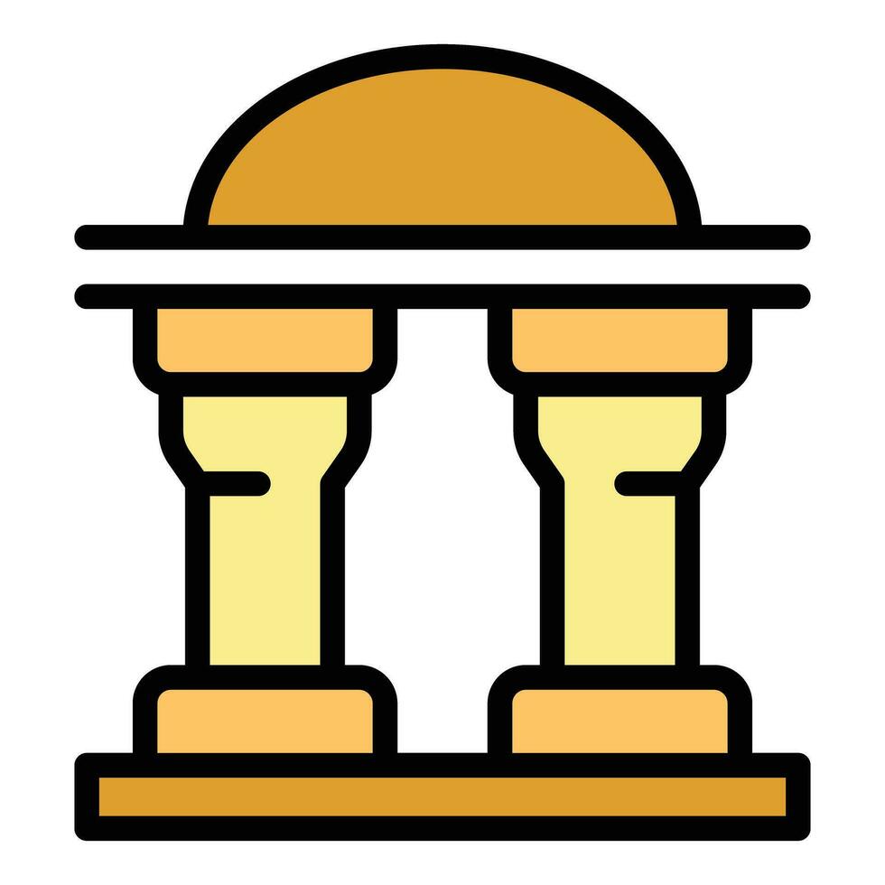 University column icon vector flat