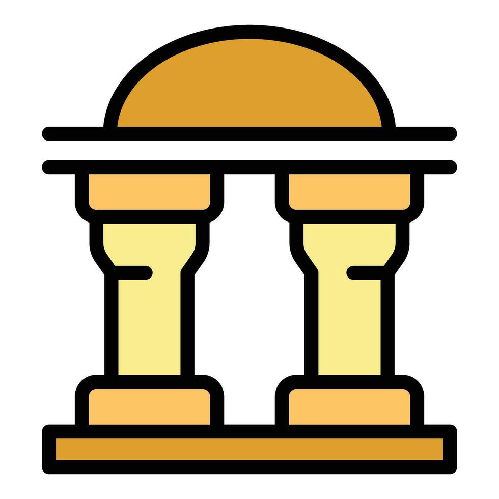 University column icon vector flat