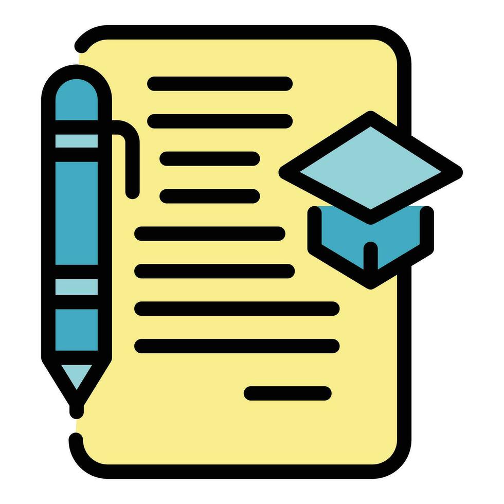 Writing student icon vector flat