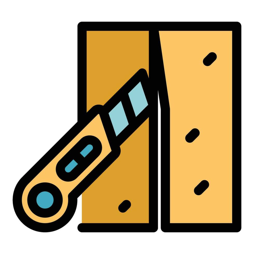 Cut drywall icon vector flat