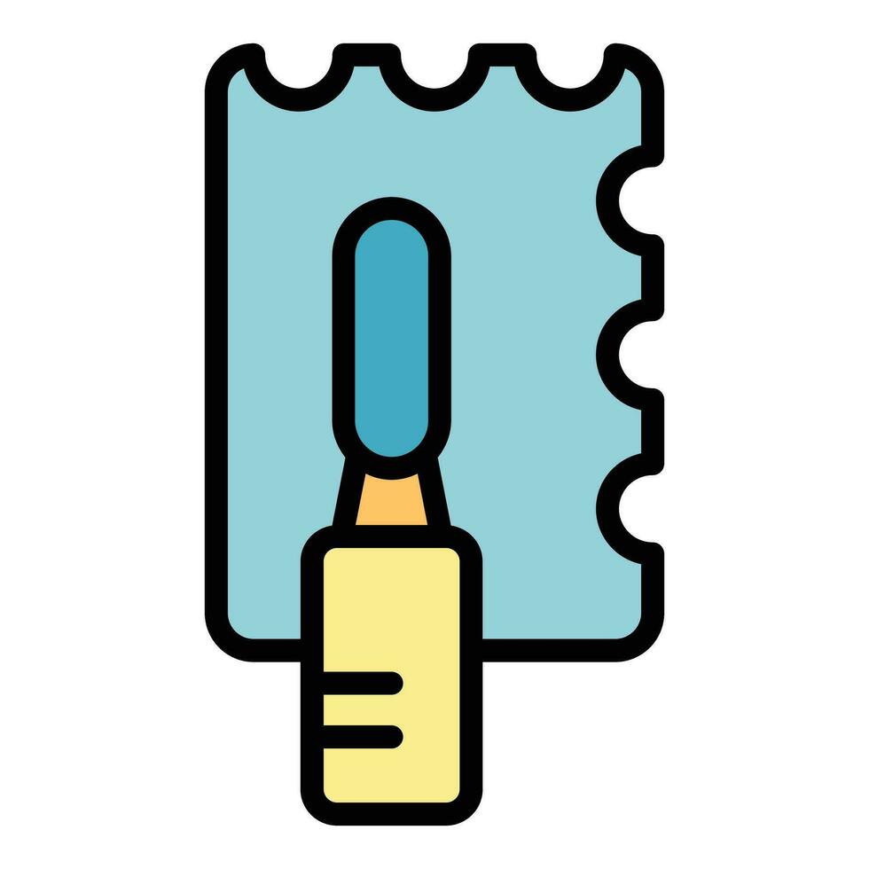 Steel trowel icon vector flat