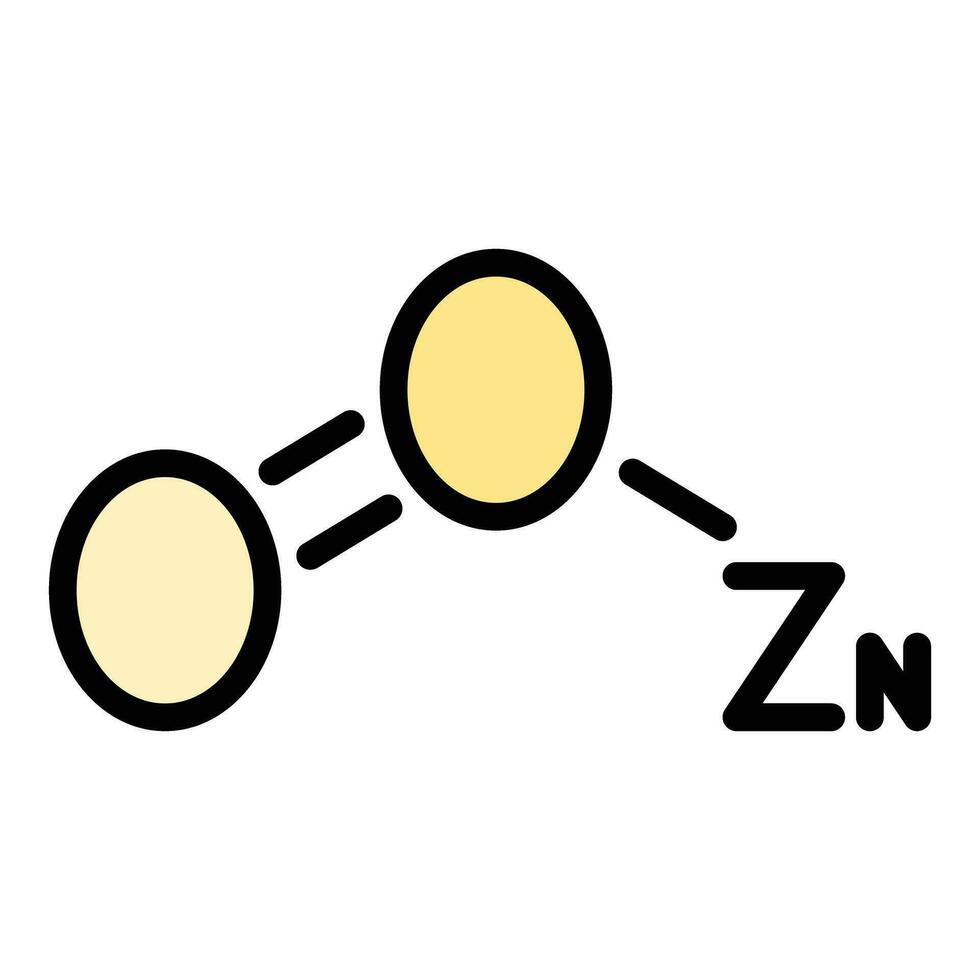 Chemical zinc icon vector flat