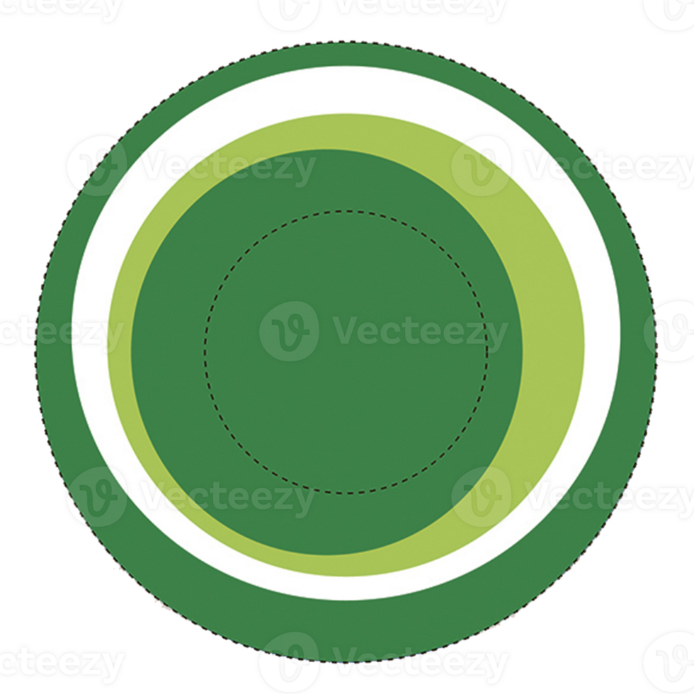 Round icon with green spheres pattern png