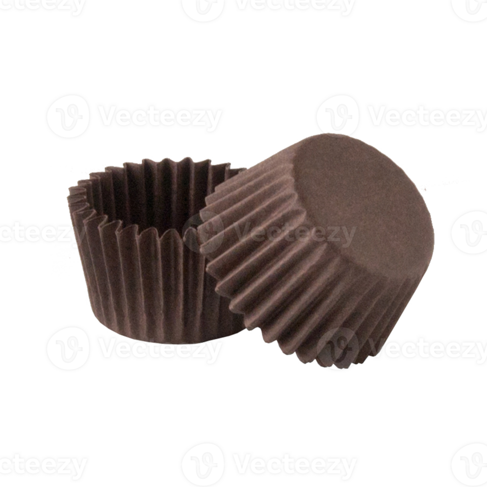 Brown paper baking forms for muffins png