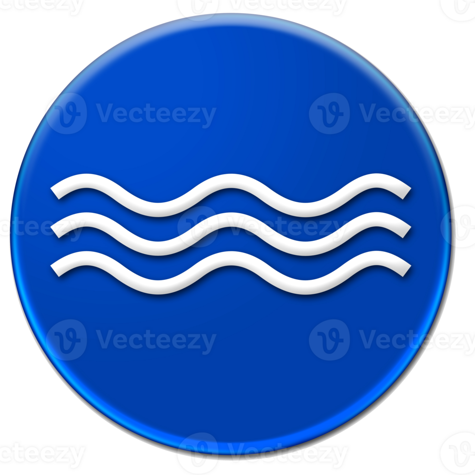 White waves icon isolated over transparent background png