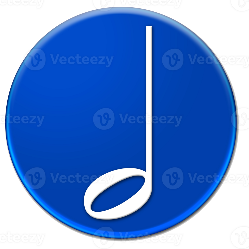 música Nota icono aislado terminado transparente antecedentes png