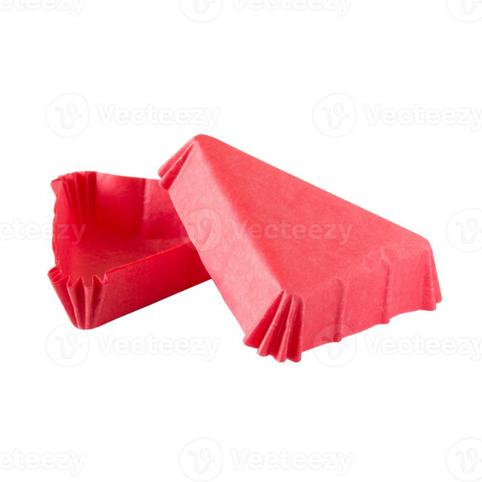 Triangular red paper baking form for cakes png