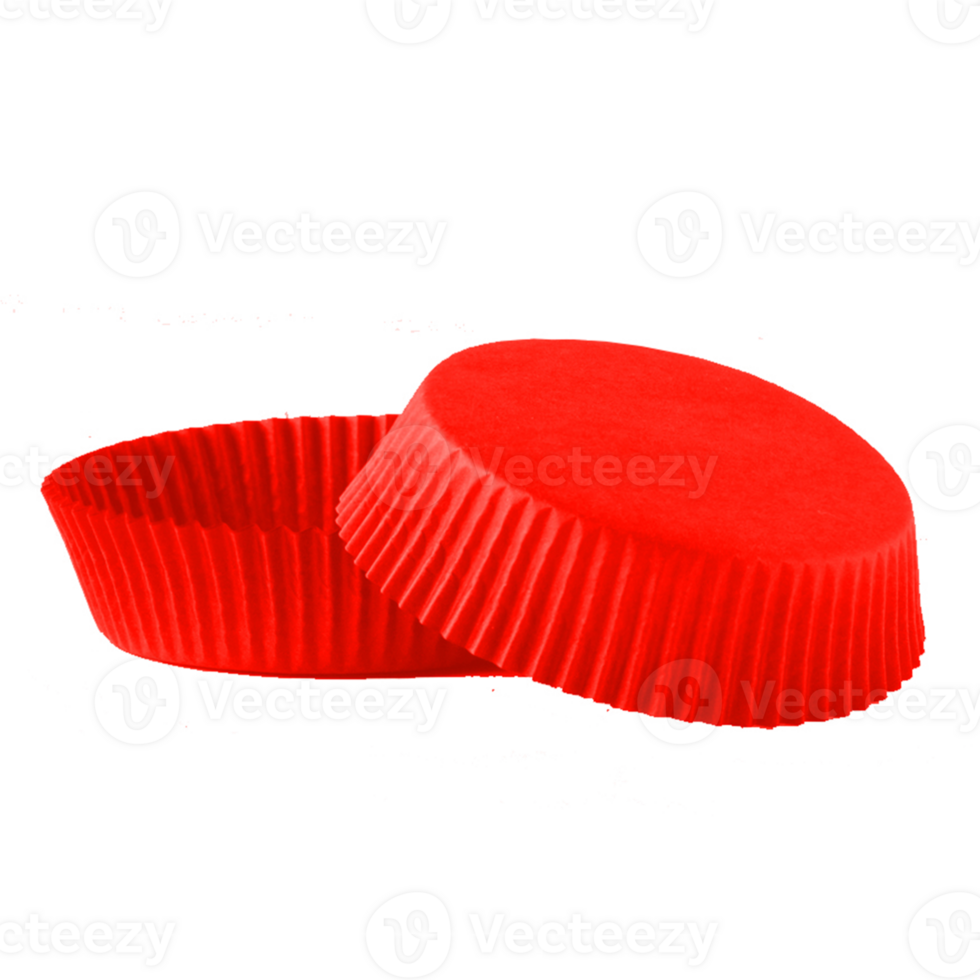 Red paper baking forms for muffins and cupcakes png