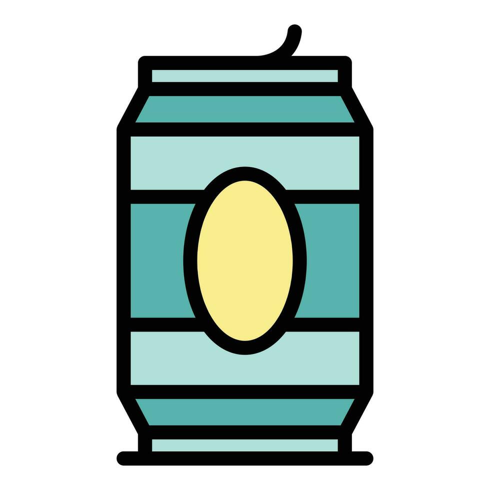 Beer tin can icon vector flat