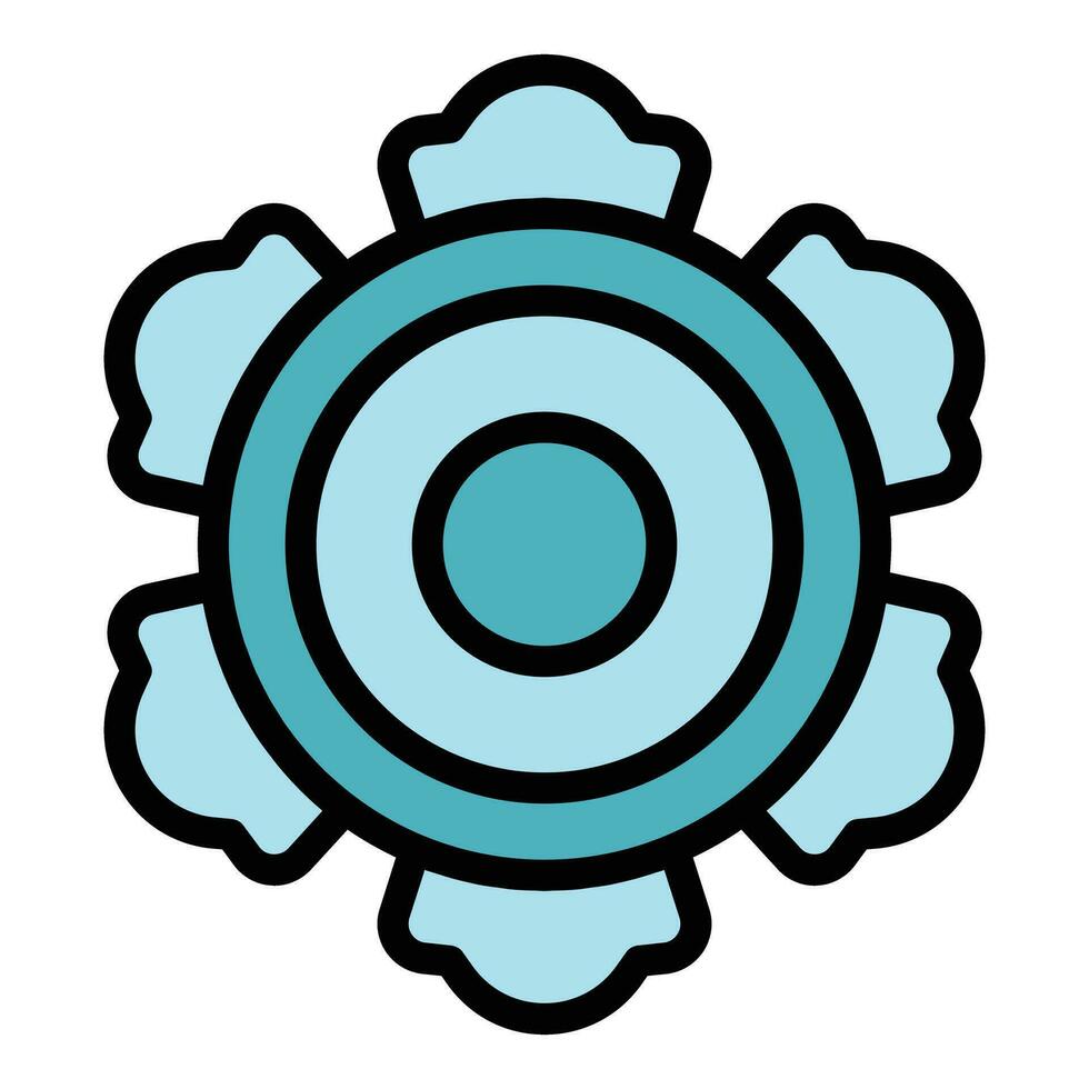 Top view flower icon vector flat