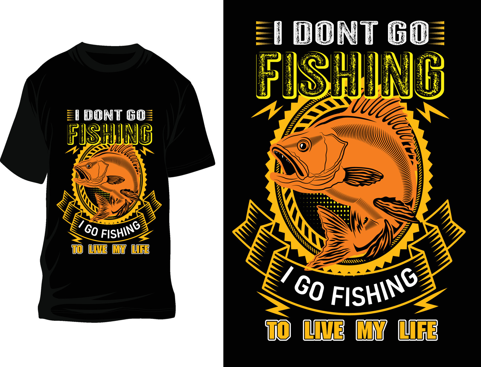 Fishing t-shirt design, T-shirt Design, animals t-shirt design 27149775  Vector Art at Vecteezy