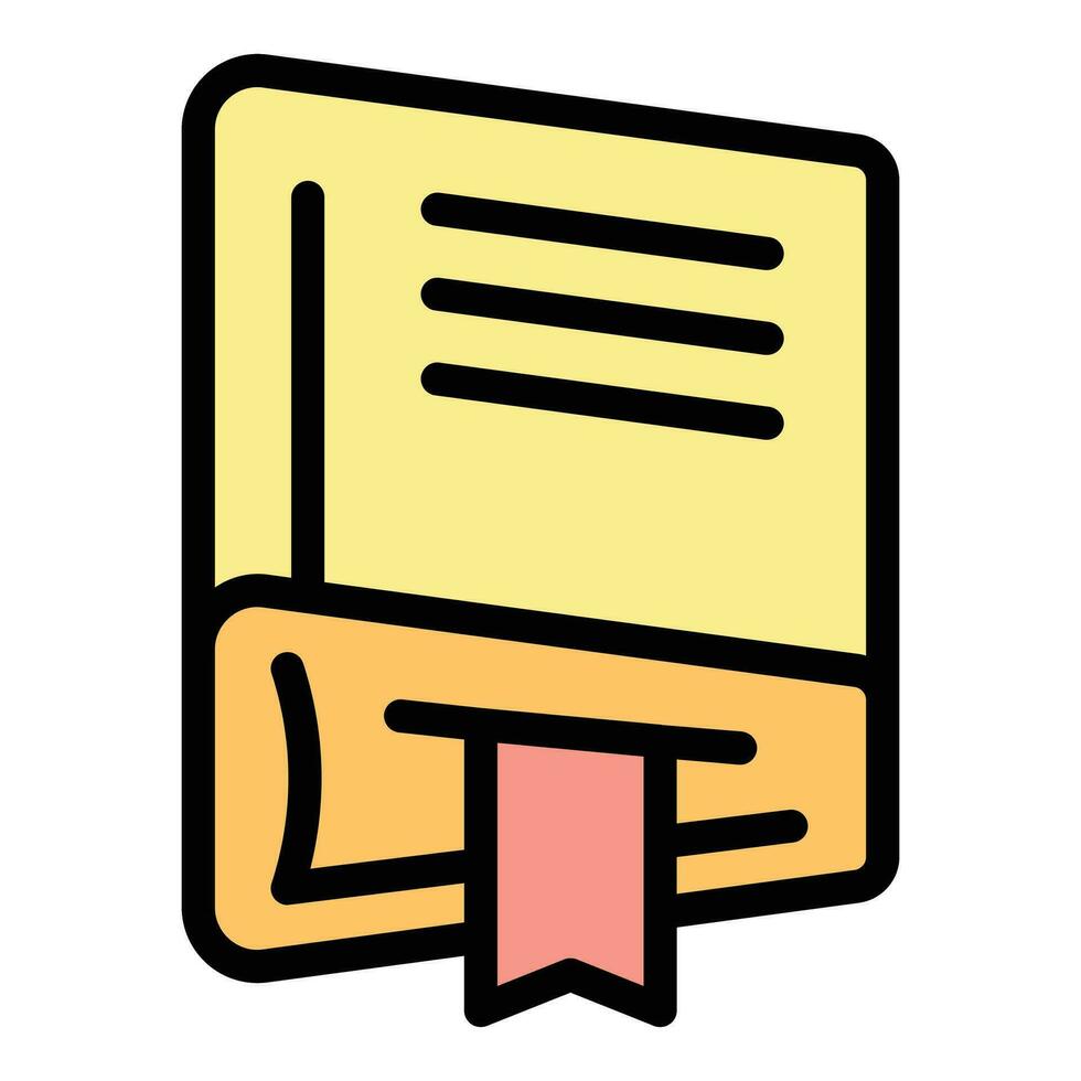 School book icon vector flat