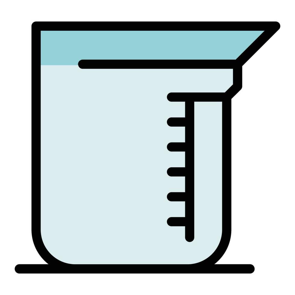 Lab beaker icon vector flat