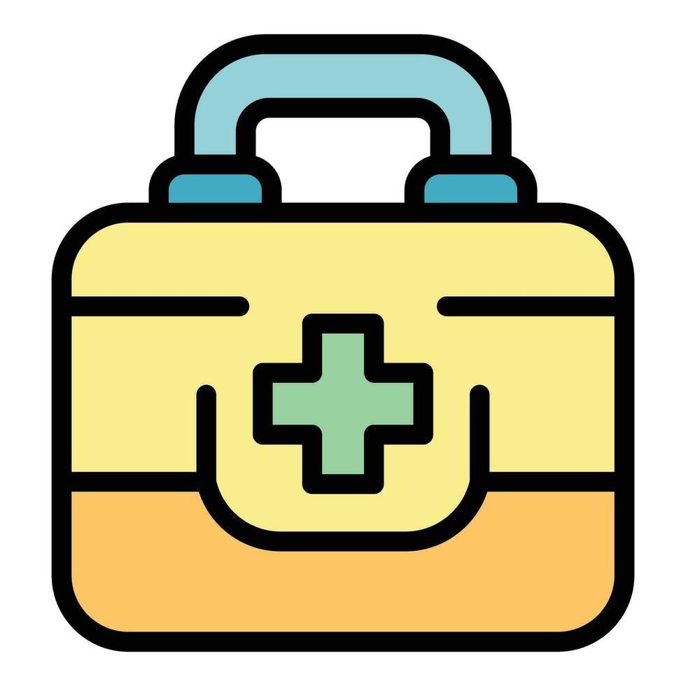 Menopause first aid kit icon vector flat