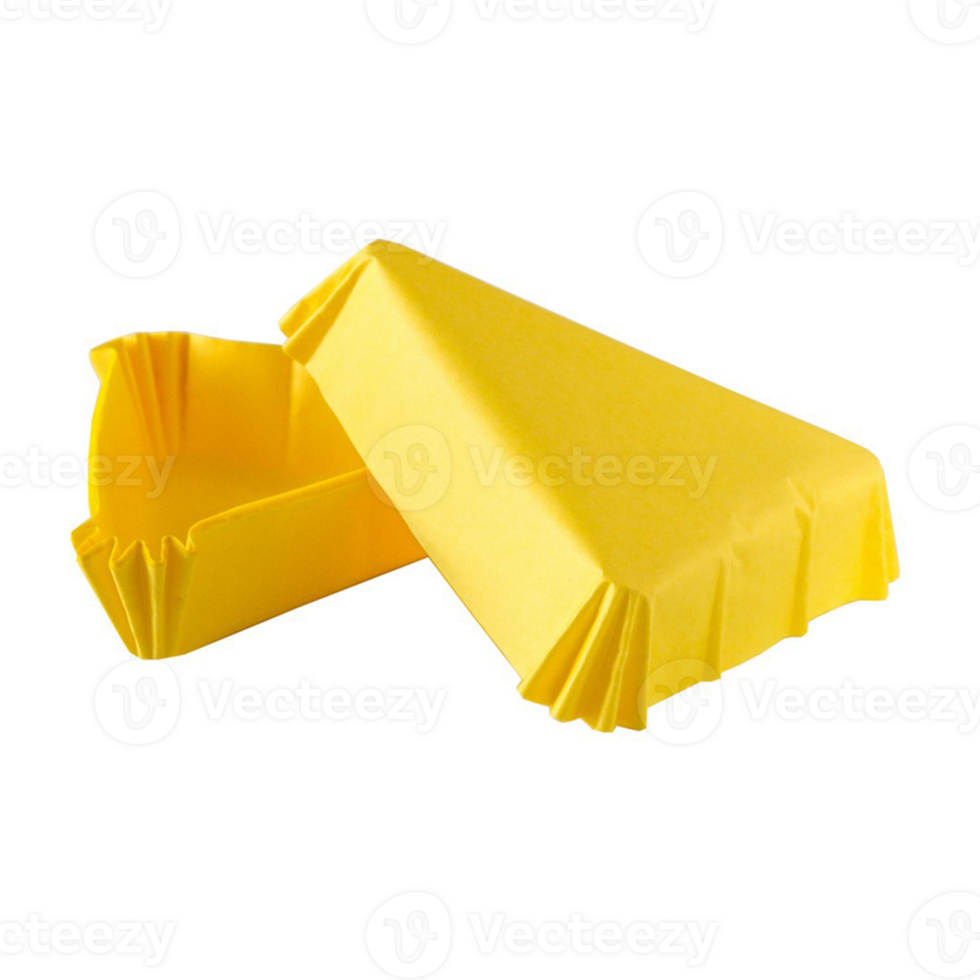Triangular yellow paper baking forms for cakes png