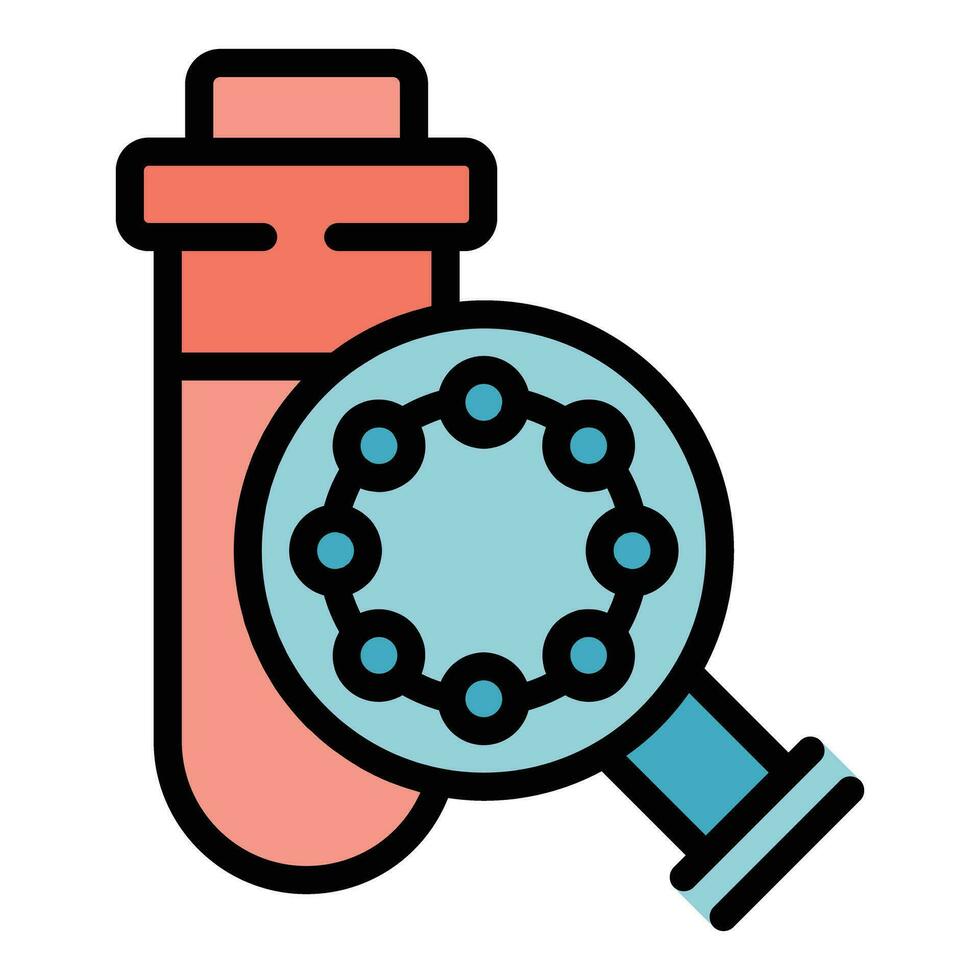 Test tube gynecology icon vector flat