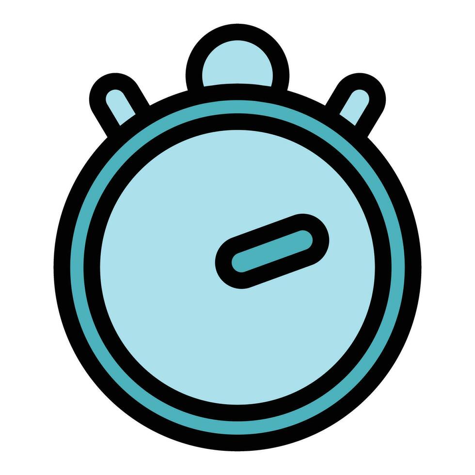 Classic stopwatch icon vector flat