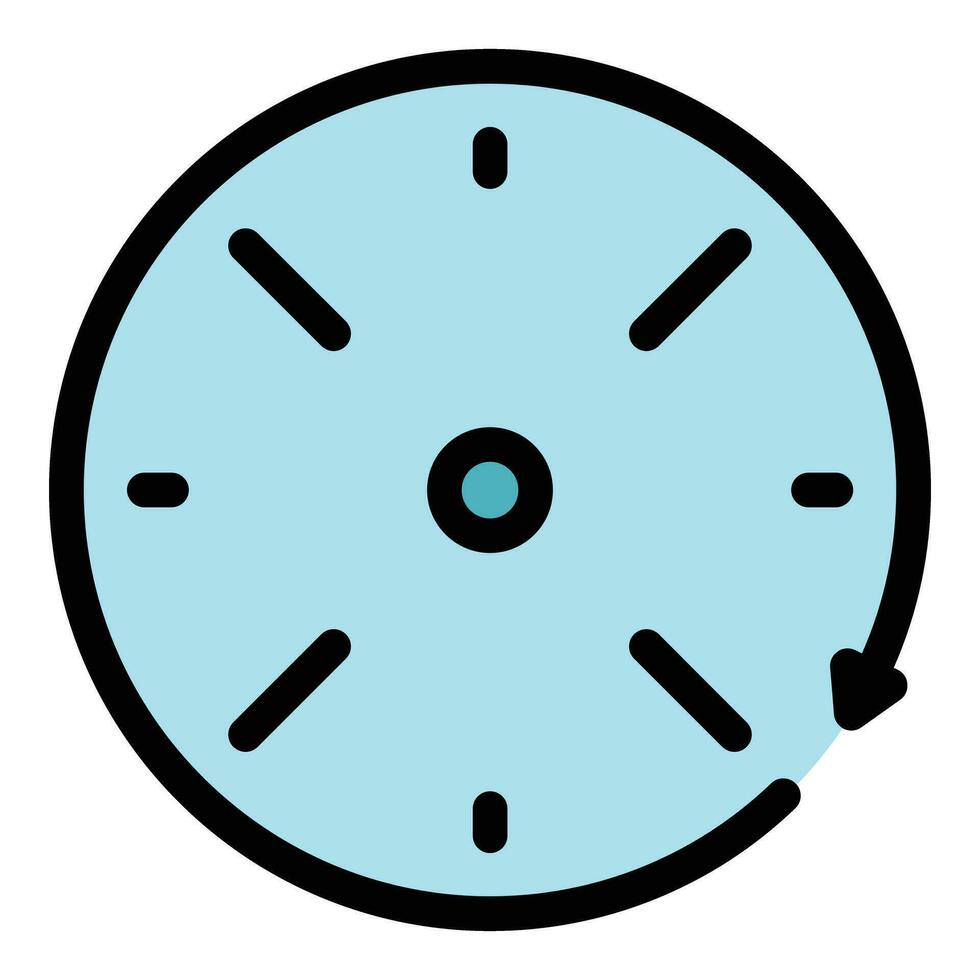 Clock call icon vector flat