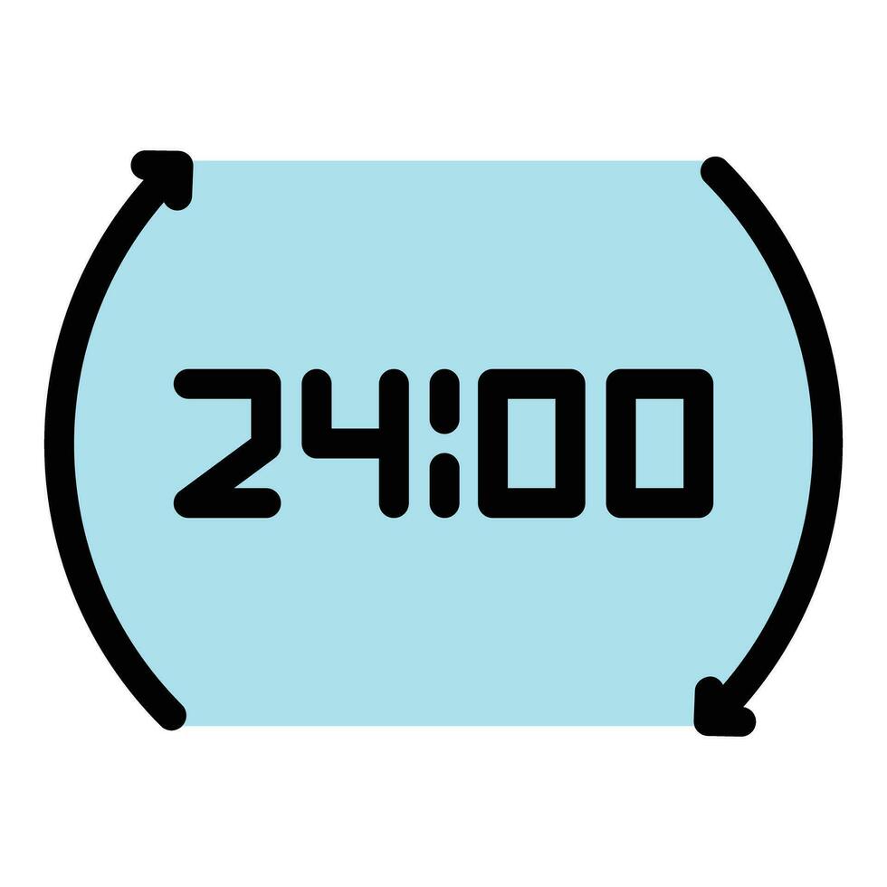 24 hour duration icon vector flat