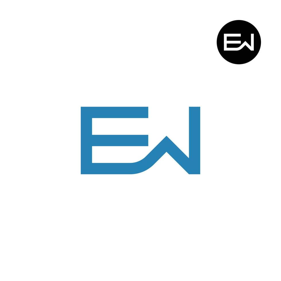 letra ew monograma logo diseño vector