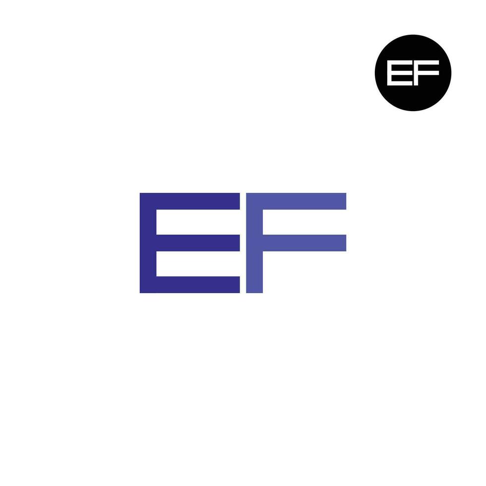 Letter EF Monogram Logo Design vector