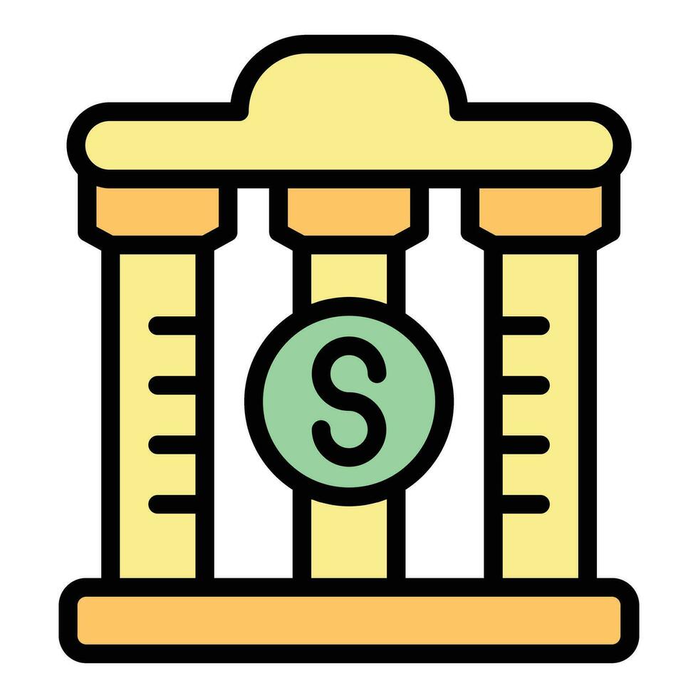 Bank collateral icon vector flat