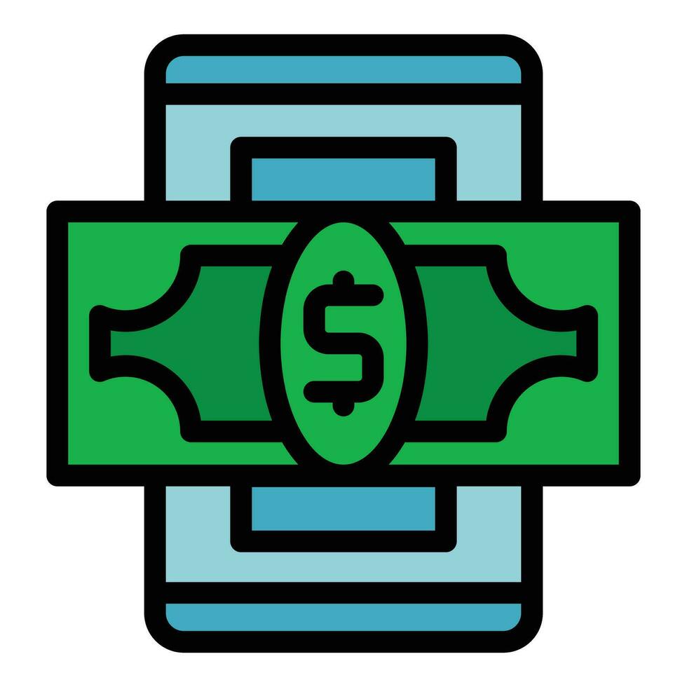 Loan cash icon vector flat