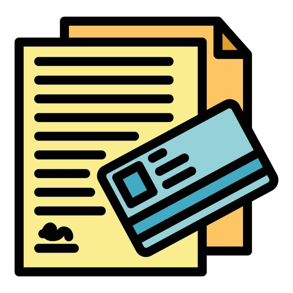 Credit card loan icon vector flat