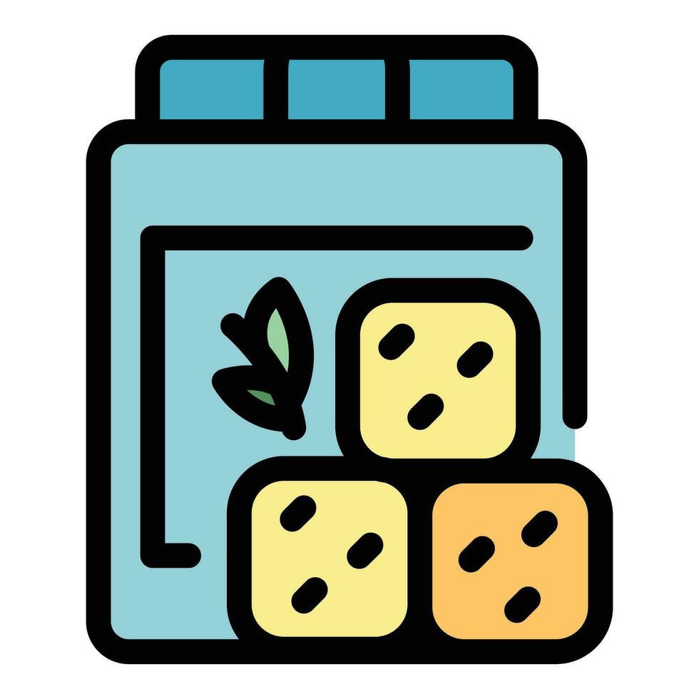 Stevia sugar icon vector flat