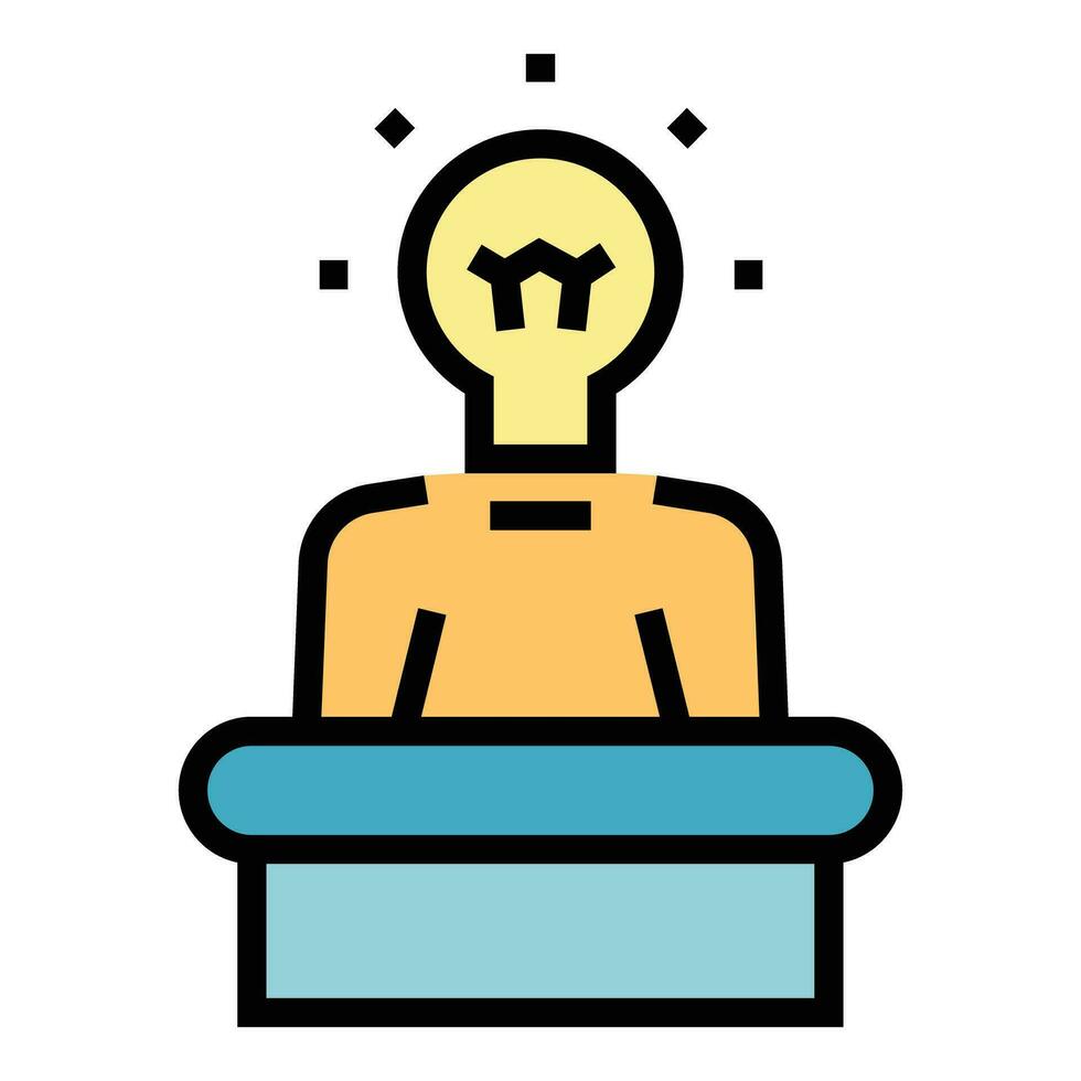 Seminar speaker icon vector flat