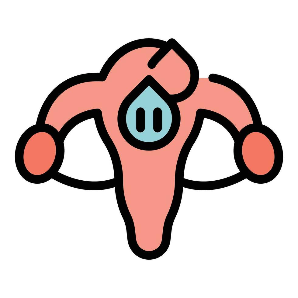 vagina menopausia icono vector plano