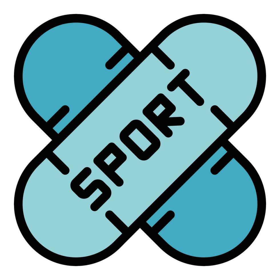 Sport plaster icon vector flat