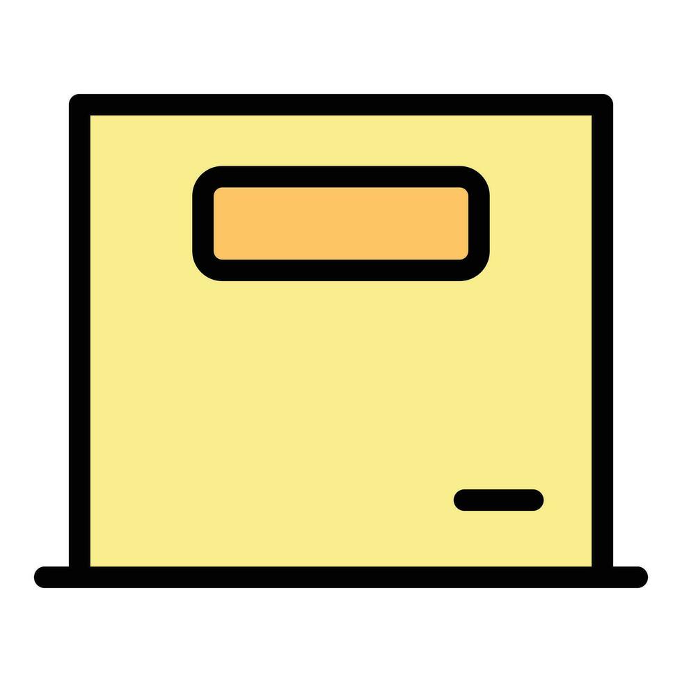 Carton box icon vector flat