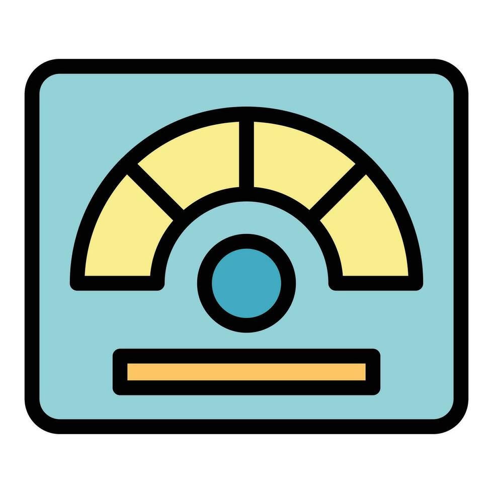 Benchmark cost icon vector flat