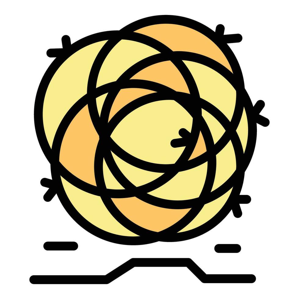 Tumbleweed icon vector flat