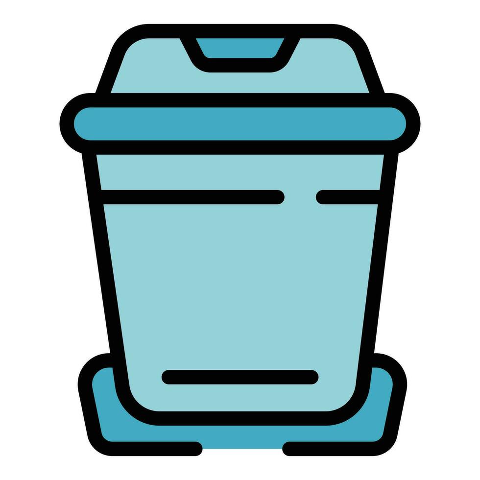 Plastic can icon vector flat