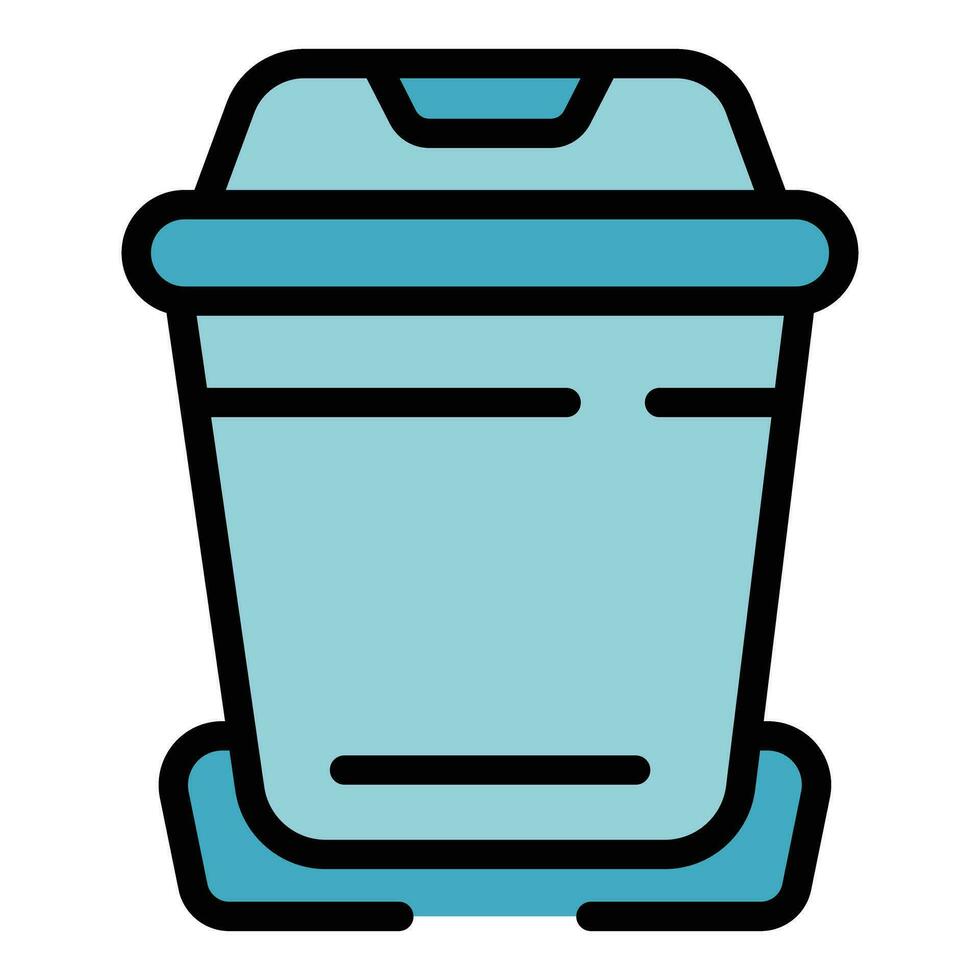 el plastico lata icono vector plano