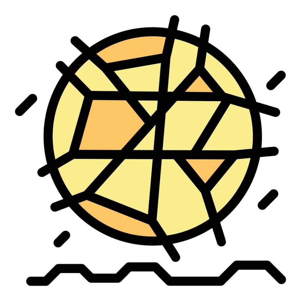 Desert ball icon vector flat